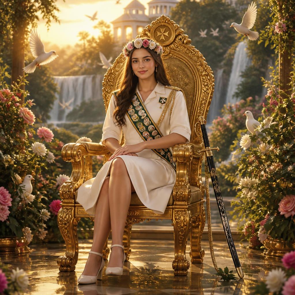 Princess Alisa upon the Eden Princess Throne